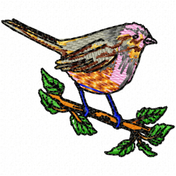 Small Birds Embroidery Design 6